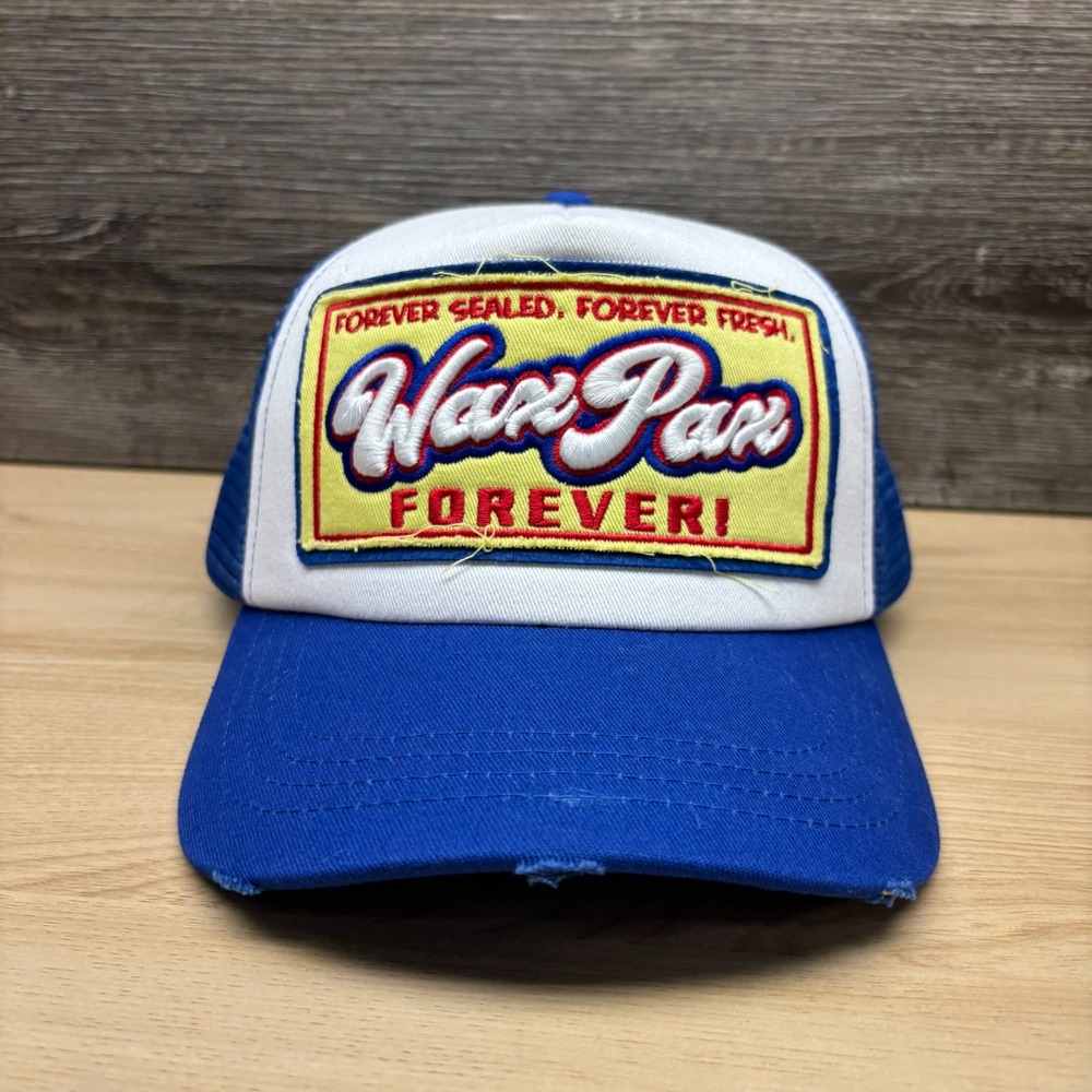Wax Pax Hat Cap Snap Back Blue White Trading Cards Sports Hobby Promo Trucker